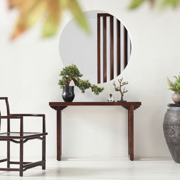 Mid-Century Modern Console Accent Table Antique Finish Rectangle Console Sofa Table Clearhalo 'Console Tables' 'console_tables' 'Entry & Mudroom Furniture' 'furn' 'furn_console_tables' 'Furniture' 1200x1200_9f9958fa-09da-4802-b003-8be487335daa