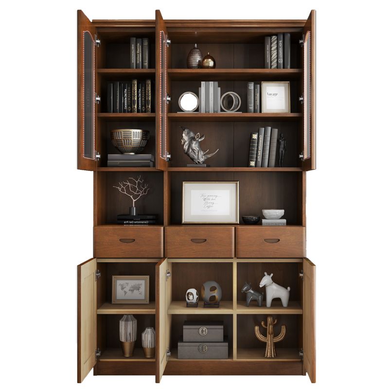 Grooves Handle Storage Cabinet Solid Wood Cabinet with Drawer Clearhalo 'Cabinets & Chests' 'cabinets_chests' 'furn' 'furn_cabinets_chests' 'Furniture' 'Living Room Furniture' 1200x1200_9f9ae61b-bfa8-4574-a702-1adf0af36e19