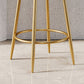 Glam Armless Backrest Counter Stool Iron Counter Stool with Cushion and Pedal Clearhalo 'Bar Furniture' 'Bar Stools' 'bar_stools' 'furn' 'furn_bar_stools' 'Furniture' 'Kitchen & Dining Furniture' 1200x1200_9f9be362-5747-4406-adc2-b1748fd964b1