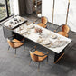 Modern Rectangle Dining Table Sintered Stone Dining Table without Cabinet for Kitchen Clearhalo ' dining_table' 'Dining Tables & Seating' 'Dining Tables' 'furn' 'furn_dining_table' 'Furniture' 'furniture_dining_table' 'Kitchen & Dining Furniture' 'kitchen&dining_furn' 'kitchen' 'kitchen_dining_table' 1200x1200_9f9d7cbc-43ab-4508-a8ab-4f1da88192a7