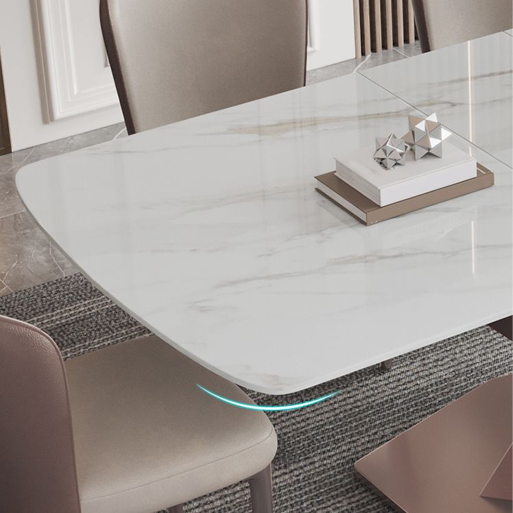 Modern 1/4/5/7 Pieces Scalable Dinette Set with Sintered Stone Rectangle Dining Table Set Clearhalo 'Dining Room Sets' 'Dining Tables & Seating' 'dining_room_set' 'furn' 'furn_dining_room_set' 'Furniture' 'furniture_dining_room_set' 'Kitchen & Dining Furniture' 1200x1200_9f9da766-17db-4bf0-9dbe-35655958c1b5