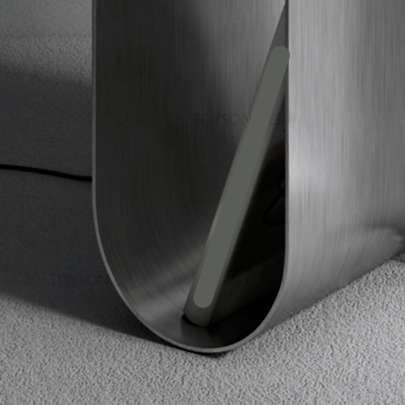 Metal Rectangle Top Side Table 14.96" Tall Abstract Base End Table with Storage Clearhalo 'Coffee & Accent Tables' 'End & Side Tables' 'end_side_tables' 'furn' 'furn_end_side_tables' 'Furniture' 'Living Room Furniture' 1200x1200_9f9e5b19-4695-4ab3-8c49-bde703f01bbf