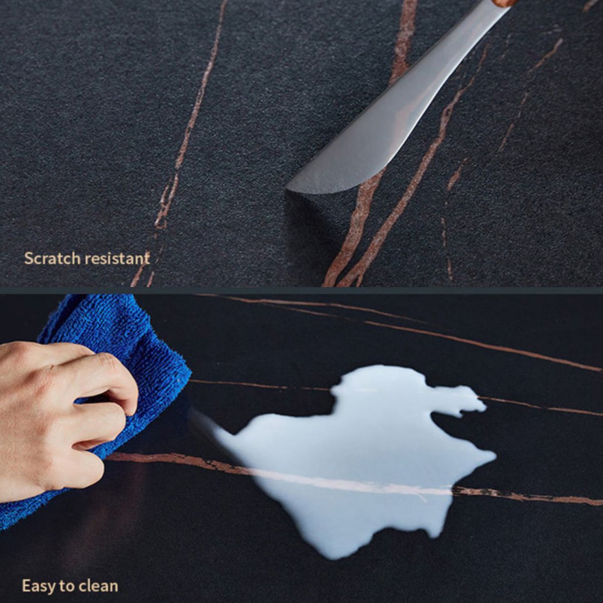 Industrial Rectangle Shape Table Sintered Stone Top Dining Table for Kitchen Clearhalo ' dining_table' 'Dining Tables & Seating' 'Dining Tables' 'furn' 'furn_dining_table' 'Furniture' 'furniture_dining_table' 'Kitchen & Dining Furniture' 'kitchen&dining_furn' 'kitchen' 'kitchen_dining_table' 1200x1200_9f9e6719-e953-4aaa-adeb-abba827af576