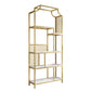 Gold Iron Frame Geometric Bookshelf Vertical Open Bookcase with Manufactured Wood Shelf Clearhalo 'Bookcases' 'furn' 'furn_bookcases' 'Furniture' 'furniture_bookcases' 'Office Furniture' 1200x1200_9fa15c5d-7052-48b1-914d-729e6201eb0a