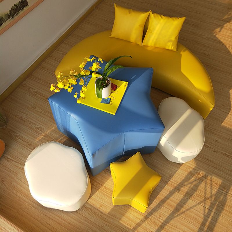 Moderna forma especializada resistente al agua de forma rosa otomana de cuero rosa