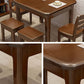 Rectangle 4 Legs Vintage Dining Table Wood Color Extendable Table of Solid Wood Clearhalo ' dining_table' 'Dining Tables & Seating' 'Dining Tables' 'furn' 'furn_dining_table' 'Furniture' 'furniture_dining_table' 'Kitchen & Dining Furniture' 'kitchen&dining_furn' 'kitchen' 'kitchen_dining_table' 1200x1200_9fa306ea-2c78-4aa7-b726-d1a7c8280b0c