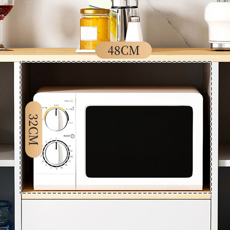 Modern Style Dining Server 2-drawer Sideboard Table with Open Storage Clearhalo 'buffet_sideboard' 'Buffets & Sideboards' 'furn' 'furn_buffet_sideboard' 'Furniture' 'Kitchen & Dining Furniture' 1200x1200_9fa30946-d7a3-4c7d-baec-8e28f117c32b