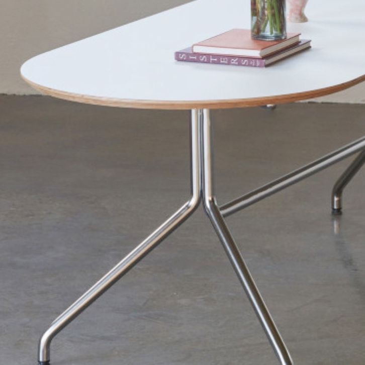 34 Inch Wide Contemporary Office Desk Oval Wooden Writing Desk Clearhalo 'furn' 'furn_office_desk' 'Furniture' 'Office Desks' 'Office Furniture' 'office_desk' 1200x1200_9fa32718-decc-46c9-ae71-f9cdd143b5bb