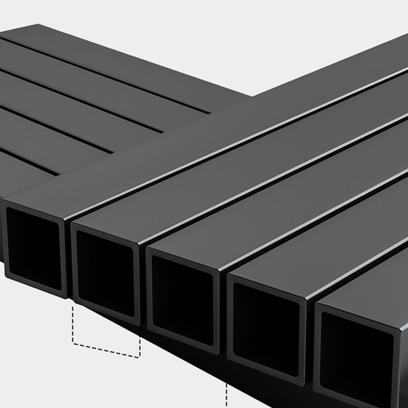 Scrivania per computer curvo industriale banco di ufficio con gambe metalliche