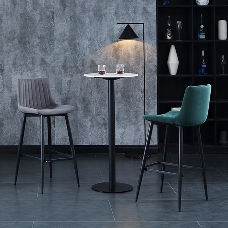 Modern Velvet Bar Stool Backrest Counter Stool for Dining Room Clearhalo 'Bar Furniture' 'Bar Stools' 'bar_stools' 'furn' 'furn_bar_stools' 'Furniture' 'Kitchen & Dining Furniture' 1200x1200_9fa3a44b-5ebf-4c9d-871f-4d289b73e080