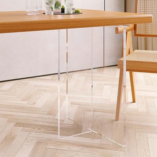 Industrial Double Pedestal Dining Table Pine Wood Table for Dining Room Clearhalo 'Dining Tables & Seating' 'Dining Tables' 'dining_table' 'furn' 'furn_dining_table' 'Furniture' 'Kitchen & Dining Furniture' 1200x1200_9fa3edac-5498-4af2-ba78-5f3791bd5e05