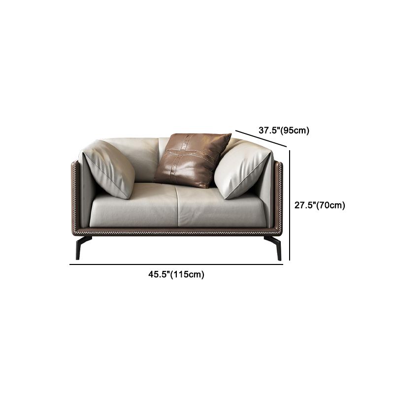 Genuine Leather Pillow Top Arm Modern Sofa/Sectional with Removable Cushions for Apartment