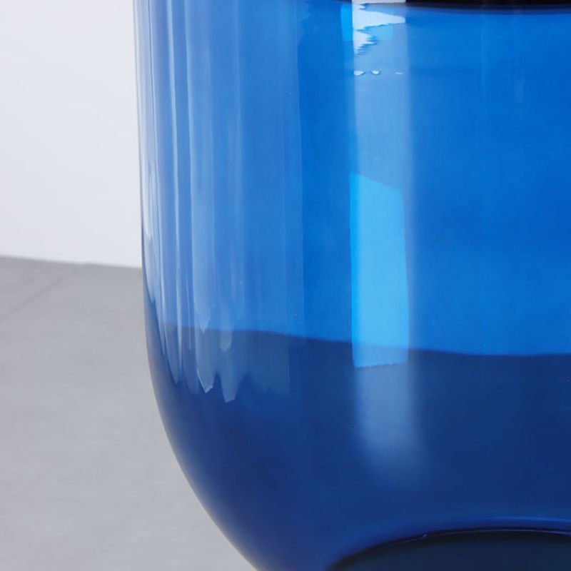 Modern Round Solid Oak Top End Table 53/44" Tall Drum End Table with Storage