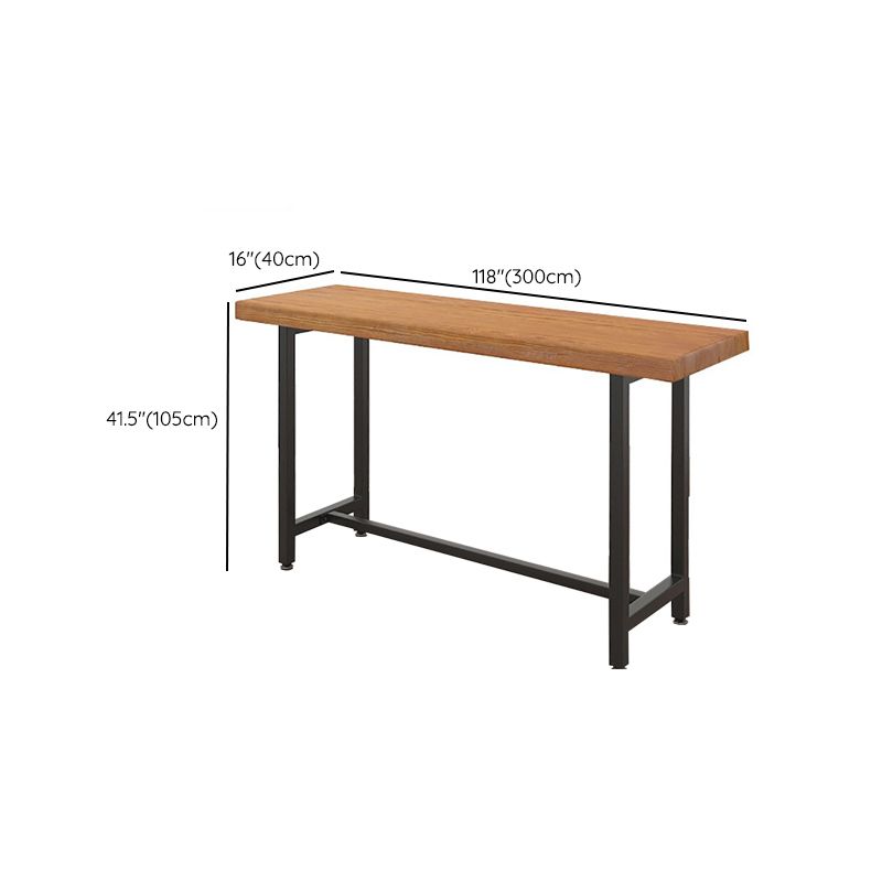 Modern Bar-height Table Solid Wood Top Table with Black Base Clearhalo 'Bar Furniture' 'Bar Tables' 'bar_tables' 'furn' 'furn_bar_tables' 'Furniture' 'Kitchen & Dining Furniture' 1200x1200_9fa62326-77ef-46e2-9947-a88878beabb9