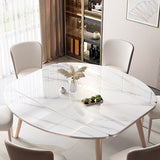 白いダイニングテーブルセット1/5/7ピース石のディネットセットキッチン