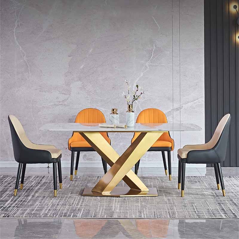 Contemporary Style Dining Chairs Metal Arm Side Parsons Chair for Kitchen Clearhalo ' kitchen&dining_furn' 'Dining Chairs' 'Dining Tables & Seating' 'dining_chair' 'furn' 'furn_dining_chair' 'Furniture' 'furniture_dining_chair' 'Kitchen & Dining Furniture' 'kitchen' 1200x1200_9fa7288e-fbf4-44cd-a6e6-d8a2cb8ae268