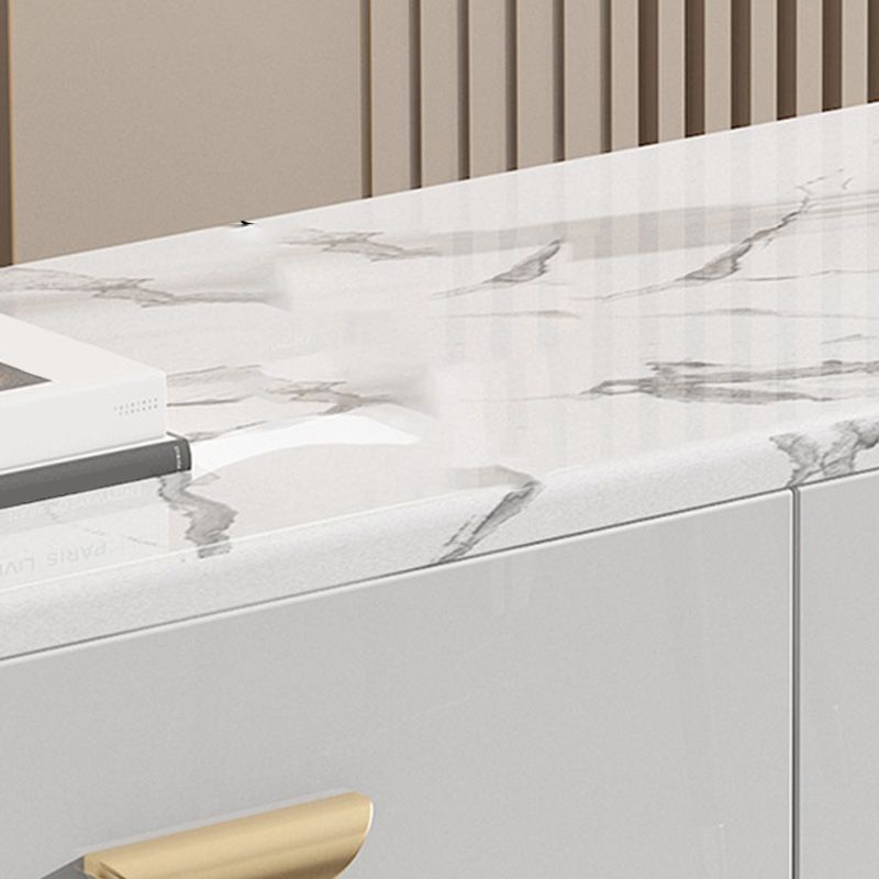 Cassa di legno in oro in oro in stile glam con cassetti multipla