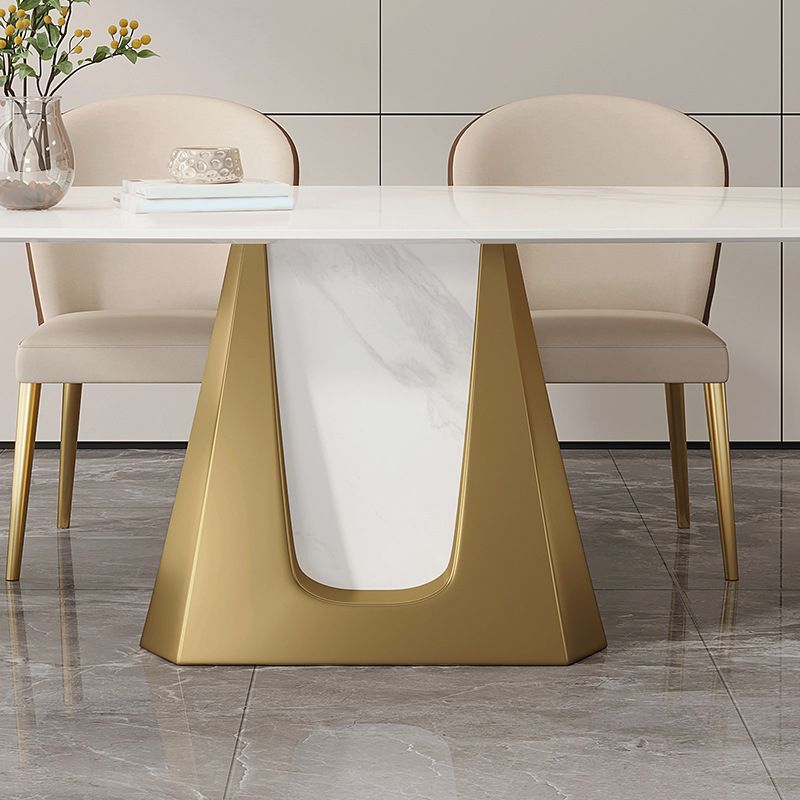 1/3/4/5/7 Pieces Luxurious Rectangle Dining Set Sintered Stone Top Dinette Table Set Clearhalo 'Dining Room Sets' 'Dining Tables & Seating' 'dining_room_set' 'furn' 'furn_dining_room_set' 'Furniture' 'Kitchen & Dining Furniture' 1200x1200_9fa8128b-1f66-48fd-a1dc-9ae618d64d0b