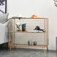 Light Luxury Metal Bookshelf Closed Back Shelf Bookcase with Legs