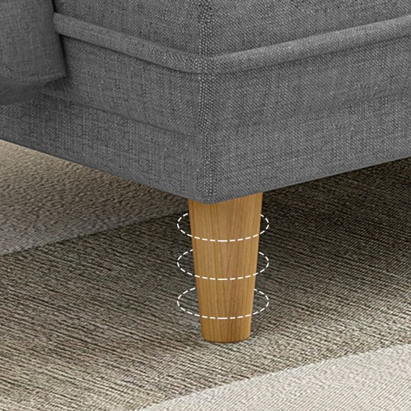 Scandinavian Removable Cushions Fabric Square Arms Futon Sleeper Sofa Bed Clearhalo 'furn' 'furn_futons' 'Furniture' 'Futons & Daybeds' 'Futons' 'Living Room Furniture' 1200x1200_9faa7600-f5e4-4577-acd9-3d602eda1a04