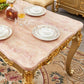 Solid Wood Victorian Rectangular Dining Table Marble Top Table with 4 Legs Clearhalo 'Dining Tables & Seating' 'Dining Tables' 'dining_table' 'furn' 'furn_dining_table' 'Furniture' 'Kitchen & Dining Furniture' 1200x1200_9faa96d1-66d6-4312-b974-39684d1f937e