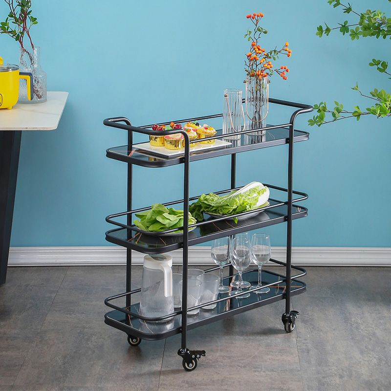 Modern Rolling Prep Table Metal Rectangular Prep Table for Home Use Clearhalo 'furn' 'furn_kitchen_islands_carts' 'Furniture' 'Kitchen & Dining Furniture' 'Kitchen Islands & Carts' 'kitchen_islands_carts' 1200x1200_9faae60c-4595-414a-a57e-c776da2acb73