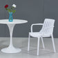 Modern Plastic Indoor-Outdoor Chairs Slat Back Arm Chair for Restaurant Clearhalo ' kitchen&dining_furn' 'Dining Chairs' 'Dining Tables & Seating' 'dining_chair' 'furn' 'furn_dining_chair' 'Furniture' 'furniture_dining_chair' 'Kitchen & Dining Furniture' 'kitchen' 1200x1200_9facdfe7-d476-458d-8dba-ff6bac8f3576