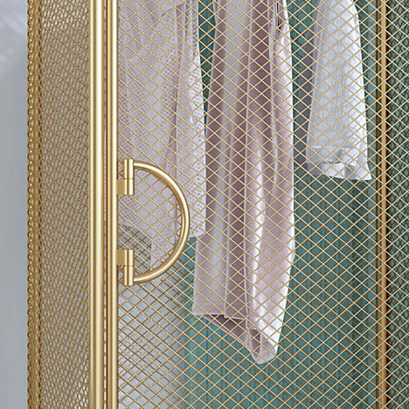 Contemporary Wardrobe Closet Metal Wardrobe Cabinet for Bedroom Clearhalo 'Armoires & Wardrobes' 'armoires_wardrobes' 'Bedroom Furniture' 'furn' 'furn_armoires_wardrobes' 'Furniture' 1200x1200_9fae4566-7a6f-4396-bdb0-a99e12f12757