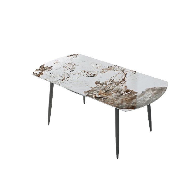 Contemporary Stone Dining Table Kitchen Dinner Table with 4-foot Clearhalo 'Dining Tables & Seating' 'Dining Tables' 'dining_table' 'furn' 'furn_dining_table' 'Furniture' 'Kitchen & Dining Furniture' 1200x1200_9faee587-25e0-4845-85a0-ca70d6e9abee
