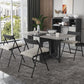 Contemporary Style Folding Dining Table Rectangle Table for Home Clearhalo ' dining_table' 'Dining Tables & Seating' 'Dining Tables' 'furn' 'furn_dining_table' 'Furniture' 'furniture_dining_table' 'Kitchen & Dining Furniture' 'kitchen&dining_furn' 'kitchen' 'kitchen_dining_table' 1200x1200_9faf6892-e71b-4aad-94a5-60c5b64eb149