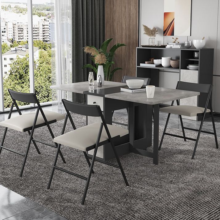 Contemporary Style Folding Dining Table Rectangle Table for Home Clearhalo ' dining_table' 'Dining Tables & Seating' 'Dining Tables' 'furn' 'furn_dining_table' 'Furniture' 'furniture_dining_table' 'Kitchen & Dining Furniture' 'kitchen&dining_furn' 'kitchen' 'kitchen_dining_table' 1200x1200_9faf6892-e71b-4aad-94a5-60c5b64eb149