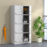 Modern & Contemporary Cabinet for Bathroom Grey Metal Storage Cabinet Clearhalo 'Armoires & Wardrobes' 'armoires_wardrobes' 'Bedroom Furniture' 'furn' 'furn_armoires_wardrobes' 'Furniture' 1200x1200_9fb01b2a-4ceb-4ee9-8cd5-95232169c388