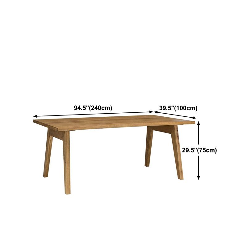 Solid Wood Top Dining Table Traditional Luxury Rectangle Table with 4 Wood Legs Clearhalo 'Dining Tables & Seating' 'Dining Tables' 'dining_table' 'furn' 'furn_dining_table' 'Furniture' 'furniture_dining_table' 'Kitchen & Dining Furniture' 'kitchen' 'kitchen_dining_table' 1200x1200_9fb0fc0f-4e5e-4405-a8dd-bc2013e867f2