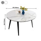 Simplicity Round Dining Room Table Sintered Stone Table with 4 Black Legs Clearhalo ' dining_table' 'Dining Tables & Seating' 'Dining Tables' 'furn' 'furn_dining_table' 'Furniture' 'furniture_dining_table' 'Kitchen & Dining Furniture' 'kitchen&dining_furn' 'kitchen' 'kitchen_dining_table' 1200x1200_9fb2ccfd-f2b6-4c2f-8111-aa7d0c08a64a