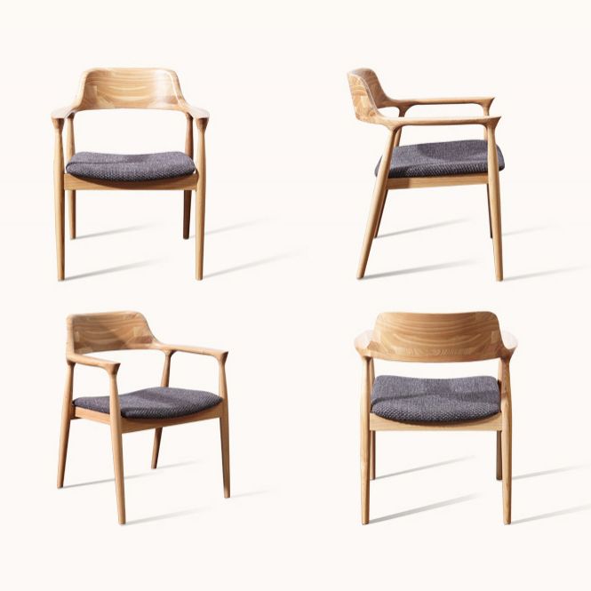 Contemporary Style Dining Chair Solid Wood Open Back Dining Side Chair for Restaurant Clearhalo ' kitchen&dining_furn' 'Dining Chairs' 'Dining Tables & Seating' 'dining_chair' 'Furniture' 'furniture_dining_chair' 'Kitchen & Dining Furniture' 'kitchen' 1200x1200_9fb441b2-bc61-4e7e-b394-ba4784b01a13