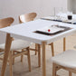 Table à manger rectangulaire à 4 pieds, Table de base moderne en bois de frêne pour cuisine
