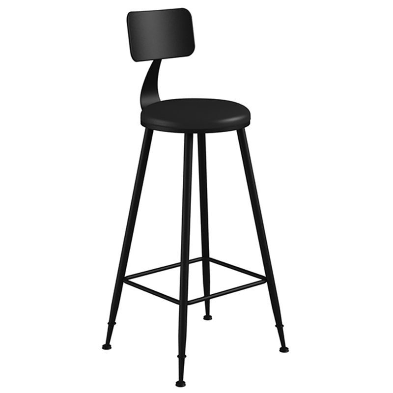 Industrial Style Armless Counter Stool Faux Leather Counter-height Stool Clearhalo 'Bar Furniture' 'Bar Stools' 'bar_stools' 'furn' 'furn_bar_stools' 'Furniture' 'Kitchen & Dining Furniture' 1200x1200_9fb62221-cb50-4683-848f-848b48d3144c