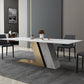 Glam Dining Rectangle Table Sintered Stone Table with Metal Legs for Home Use Clearhalo 'Dining Tables & Seating' 'Dining Tables' 'dining_table' 'furn' 'furn_dining_table' 'Furniture' 'Kitchen & Dining Furniture' 1200x1200_9fb64b25-0236-474e-8dc2-d4611041230a