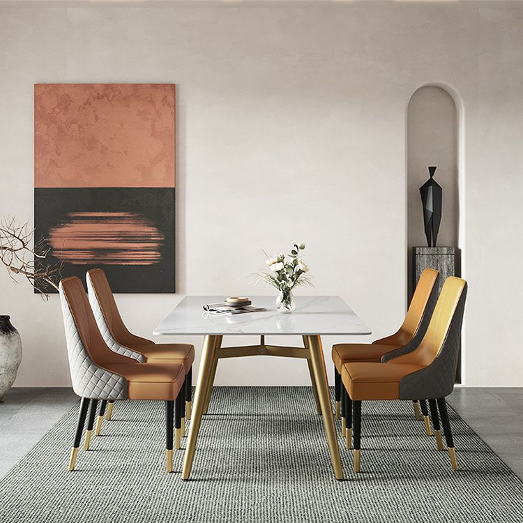 Metal Contemporary Rectangular Dining Table Sintered Stone Dining Table with Trestle Base Clearhalo ' dining_table' 'Dining Tables & Seating' 'Dining Tables' 'furn' 'furn_dining_table' 'Furniture' 'furniture_dining_table' 'Kitchen & Dining Furniture' 'kitchen&dining_furn' 'kitchen' 'kitchen_dining_table' 1200x1200_9fb812b2-b948-420a-89f7-87a5265c8acc