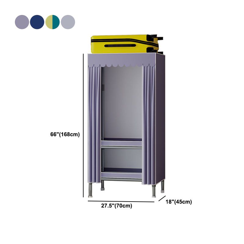 Gabinete moderno con varilla de ropa Gabinete de almacenamiento de metal para dormitorio