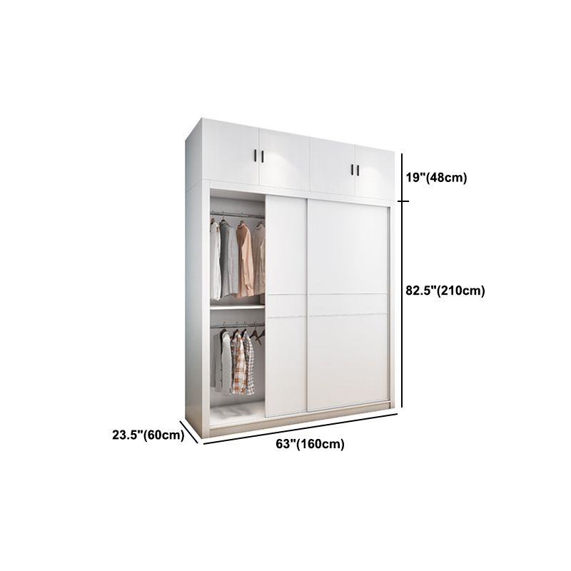 Hedendaagse stijl Garderobe Armoire wit ontworpen houten garderobe met lade