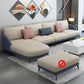 L-Shape Sectional with Sloped Arms and Pillow Back for 4 People