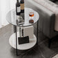Contemporary Rectangular/Round Side End Table Glass Top Corner Table Clearhalo 'Coffee & Accent Tables' 'End & Side Tables' 'end_side_tables' 'furn' 'furn_end_side_tables' 'Furniture' 'Living Room Furniture' 1200x1200_9fbc2ebc-22f2-4b0d-9c69-d3acda91df0d