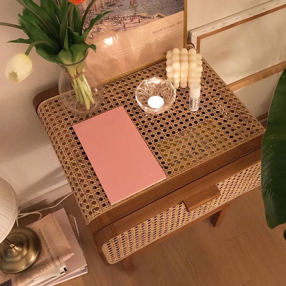 Table de nuit de nuit contemporaine avec armoires .23.6 "