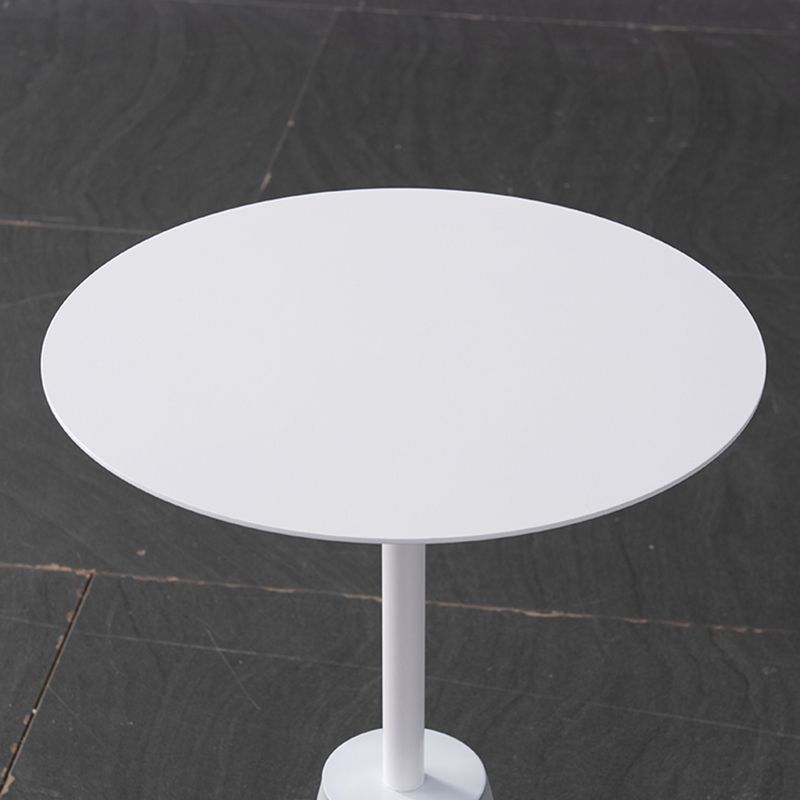 Mid-Century Modern Pedestal Mental Coffee Table Round Top Shape Coffee Cocktail Table