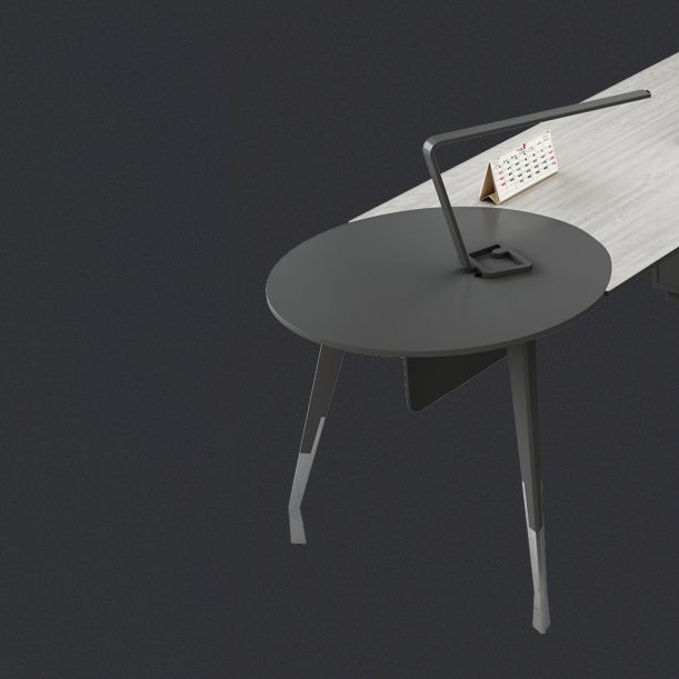 Zeitgenössischer Sockel Executive Desk Holz Office Desk mit Dateischrank