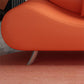 Sofa incurvé sans bras en cuir en faux cuir 27,55 "de large canapé contemporain, résistant aux taches
