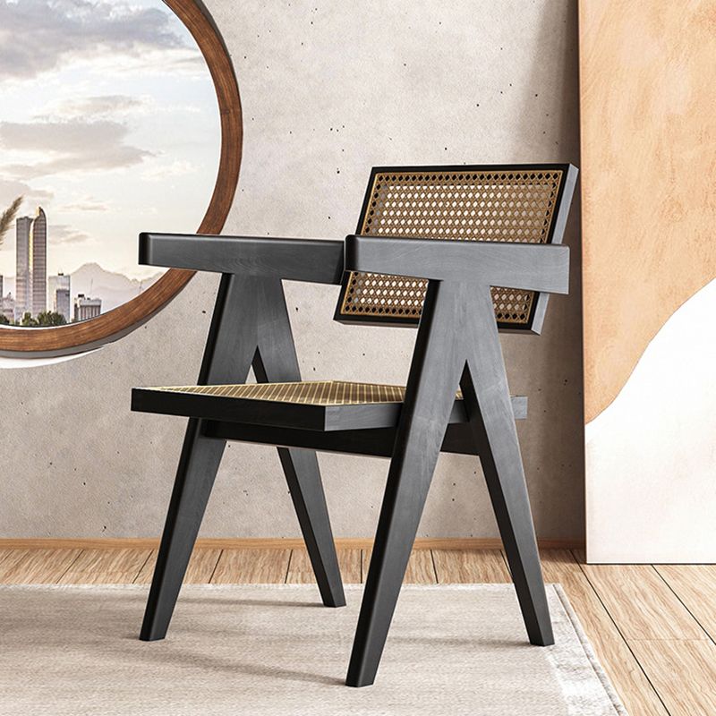 伝統的なキッチンダイニング椅子ゴム製ウッドアームダイニングチェア