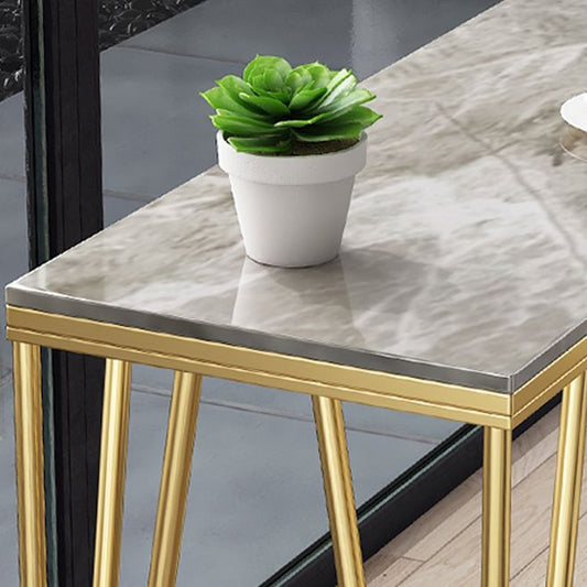 Glam Iron Bar Dining Table with Stone Top Indoor Bistro Table Fixed Table Clearhalo 'Bar Furniture' 'Bar Tables' 'bar_tables' 'furn' 'furn_bar_tables' 'Furniture' 'furniture_bar_tables' 'Kitchen & Dining Furniture' 1200x1200_9fc12a3a-6ba6-4869-ab46-9ec540acb28e