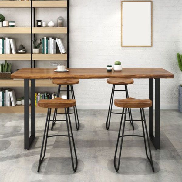 1/2/5/6 Pieces Luxurious Rectangular Pub Table Set Wooden Counter Table Set Clearhalo 'Bar Furniture' 'furn' 'furn_home_bar_bar_sets' 'Furniture' 'Home Bars & Bar Sets' 'home_bar_bar_sets' 'Kitchen & Dining Furniture' 1200x1200_9fc1cc54-322b-4b7c-9cef-9da6191b2d7c